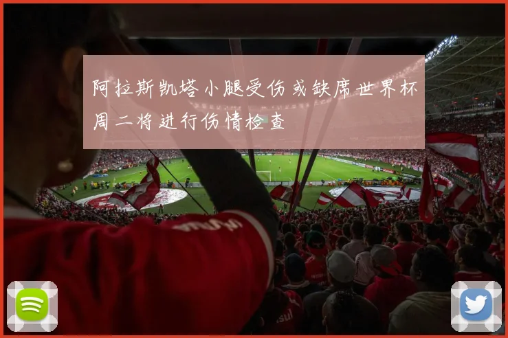 阿拉斯凯塔小腿受伤或缺席世界杯周二将进行伤情检查